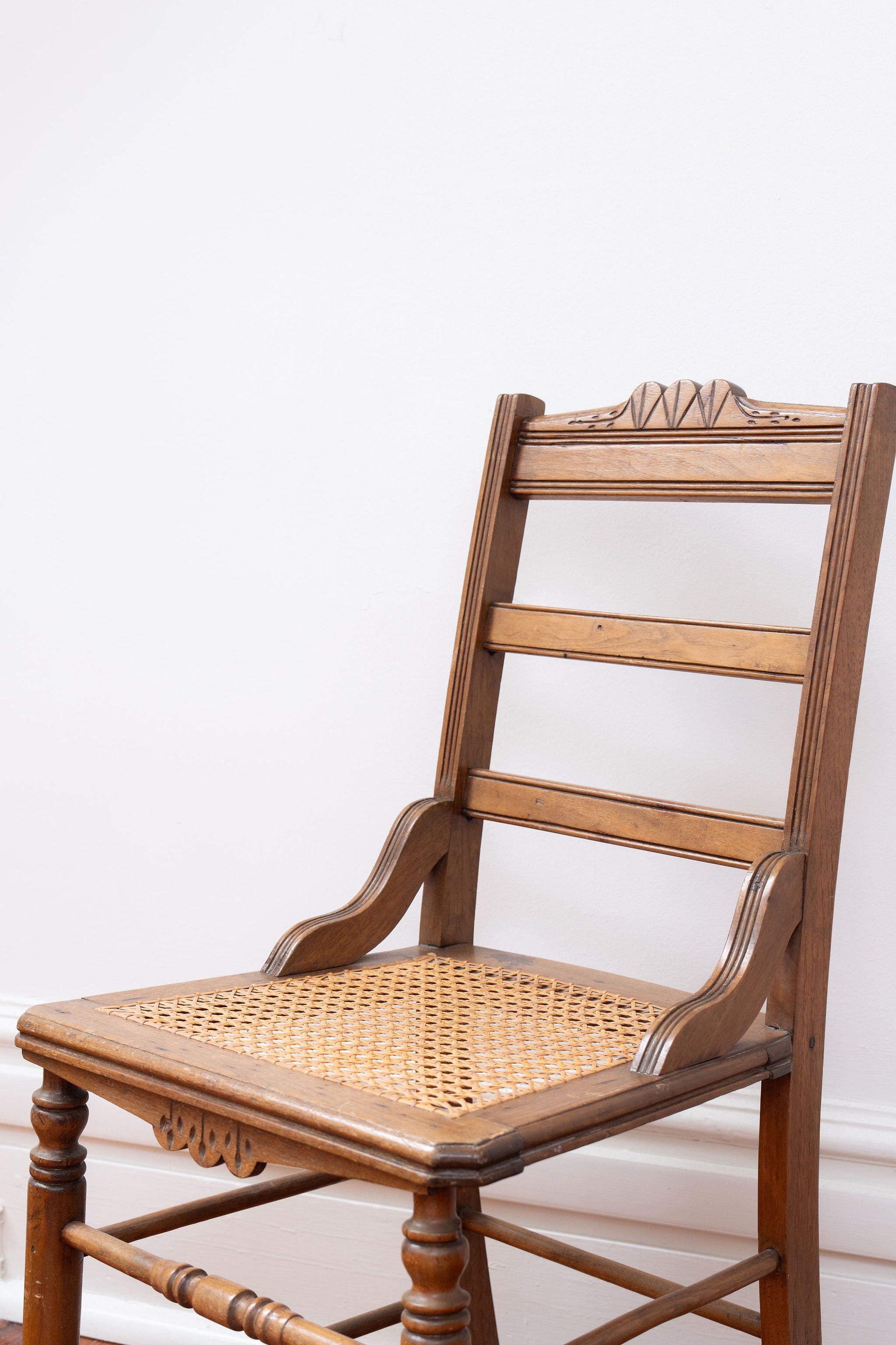 Vintage Cane Seat Chair (Pair)