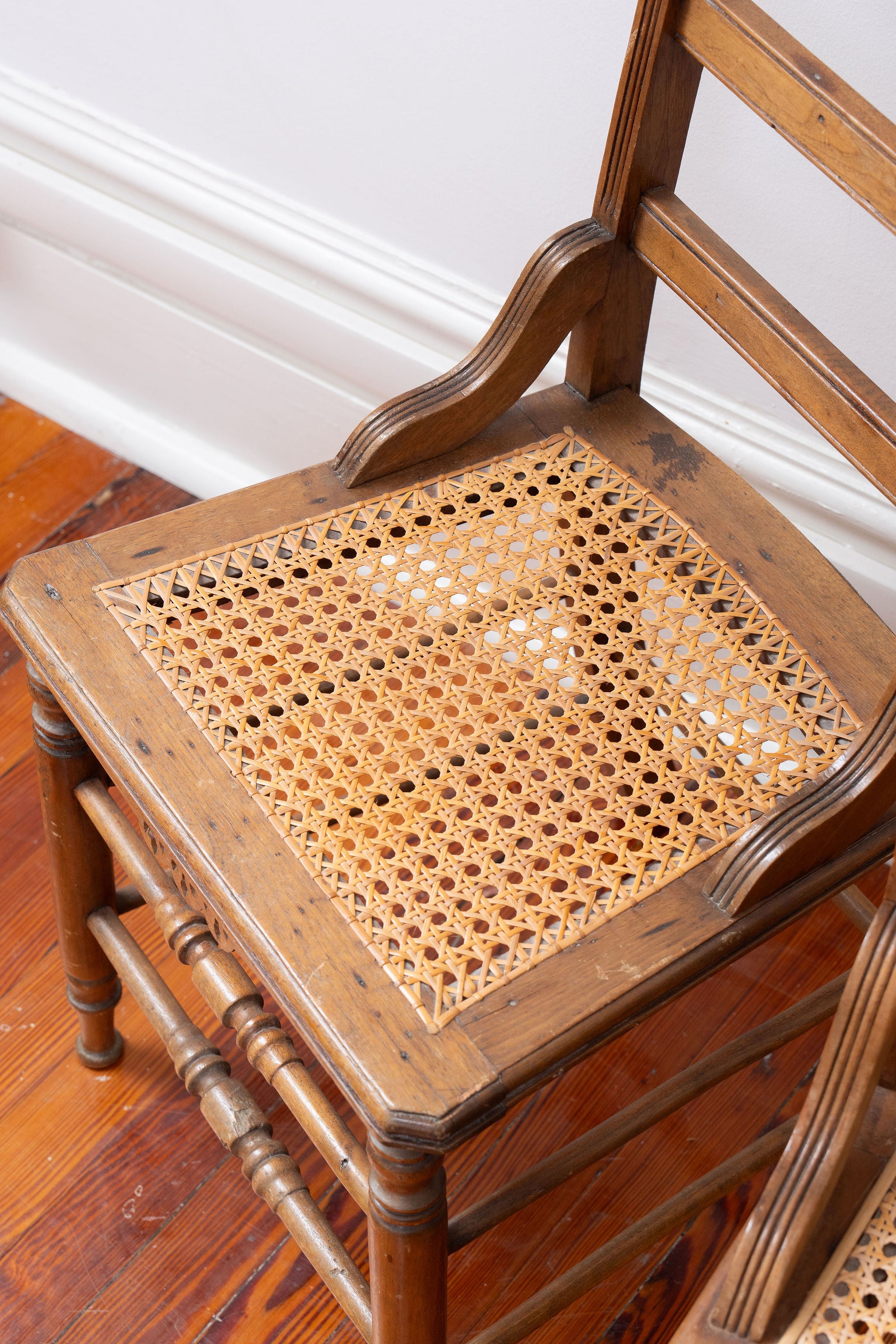 Vintage Cane Seat Chair (Pair)