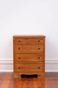 Load image into Gallery viewer, 19th Century European Pine Petite 4-Drawer Chest with Black Knobs

