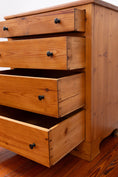 Load image into Gallery viewer, 19th Century European Pine Petite 4-Drawer Chest with Black Knobs
