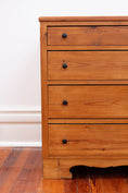 Load image into Gallery viewer, 19th Century European Pine Petite 4-Drawer Chest with Black Knobs
