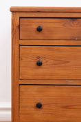 Load image into Gallery viewer, 19th Century European Pine Petite 4-Drawer Chest with Black Knobs
