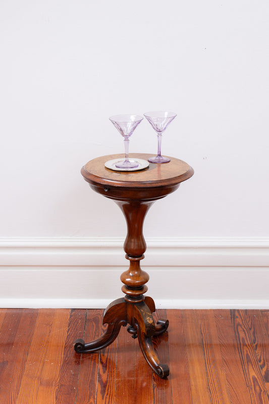 English Victorian Inlay Sewing Table (c. 1840-1880)