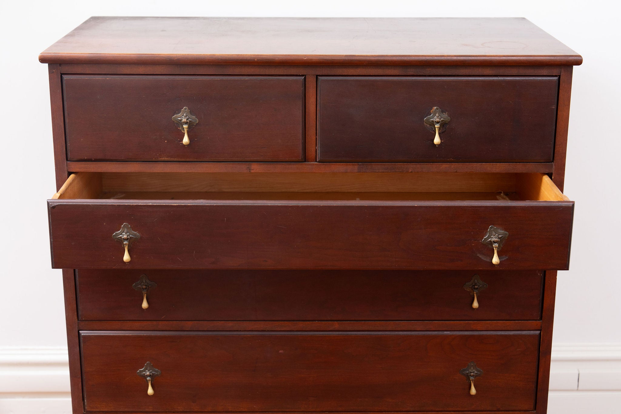 Vintage Cherry 2 Over 4 Dresser / Chest