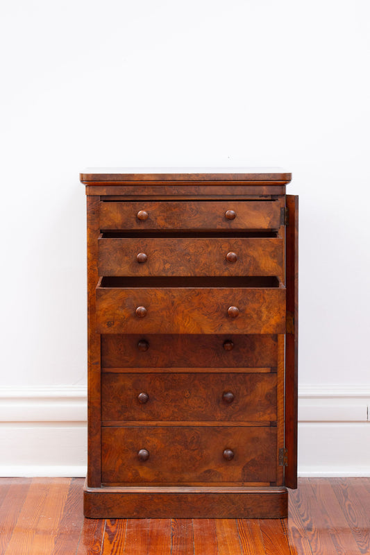 Victorian Walnut Wellington Chest (circa 1845-1870) | English Maker Toplis & Son