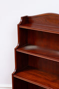 Load image into Gallery viewer, Vintage English Mahogany Waterfall Bookcase
