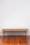 Load image into Gallery viewer, Baker Check Upholstered Bench
