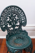 Load image into Gallery viewer, Vintage Cast Aluminum Dark Green Chairs (PAIR)
