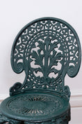 Load image into Gallery viewer, Vintage Cast Aluminum Dark Green Chairs (PAIR)
