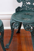 Load image into Gallery viewer, Vintage Cast Aluminum Dark Green Chairs (PAIR)
