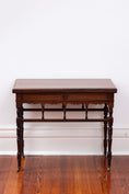 Load image into Gallery viewer, Antique English Card Table on Casters
