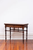 Load image into Gallery viewer, Antique English Card Table on Casters
