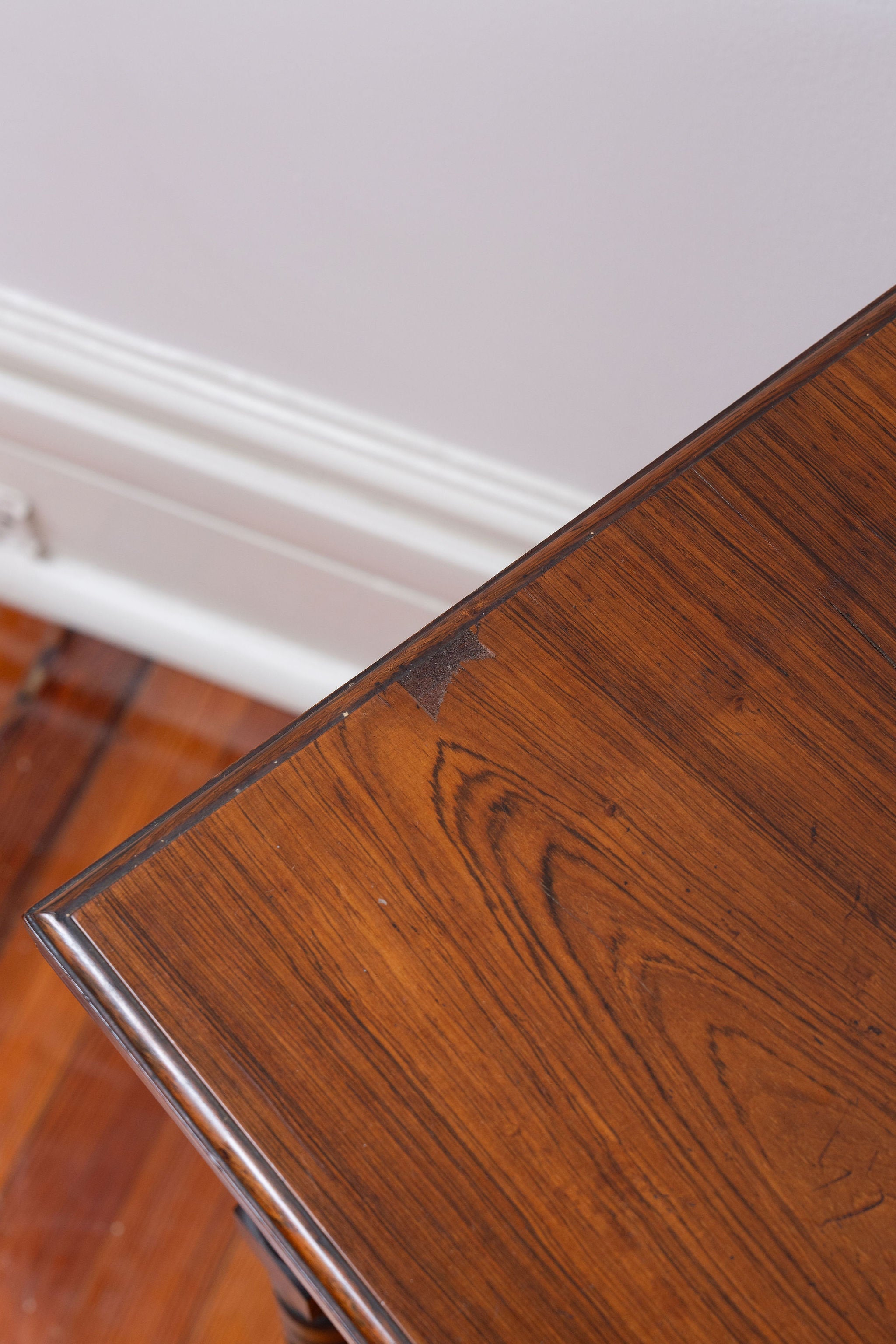 Antique English Card Table on Casters