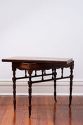 Load image into Gallery viewer, Antique English Card Table on Casters
