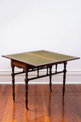 Load image into Gallery viewer, Antique English Card Table on Casters
