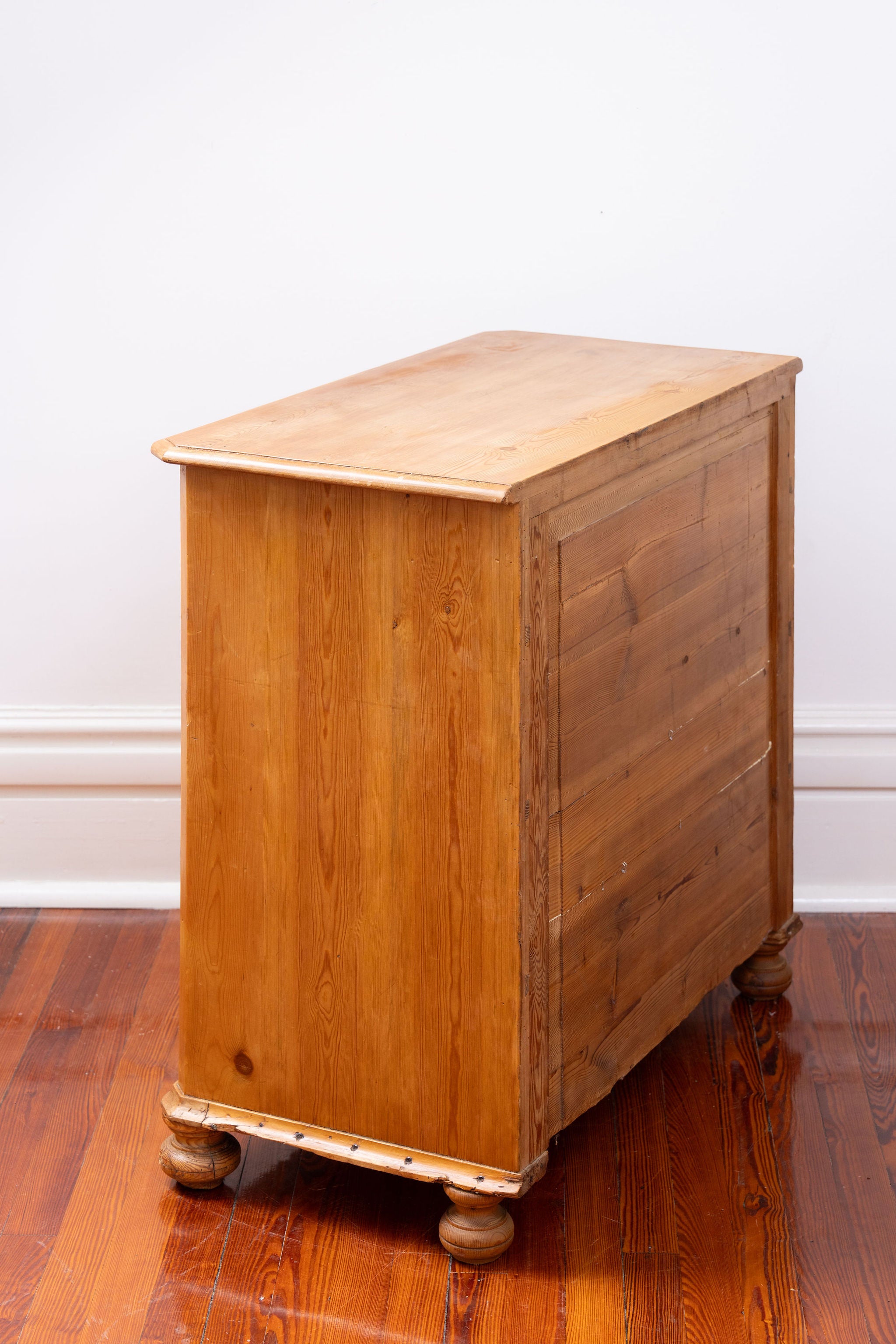 19th Century European Pine 4-Drawer Chest