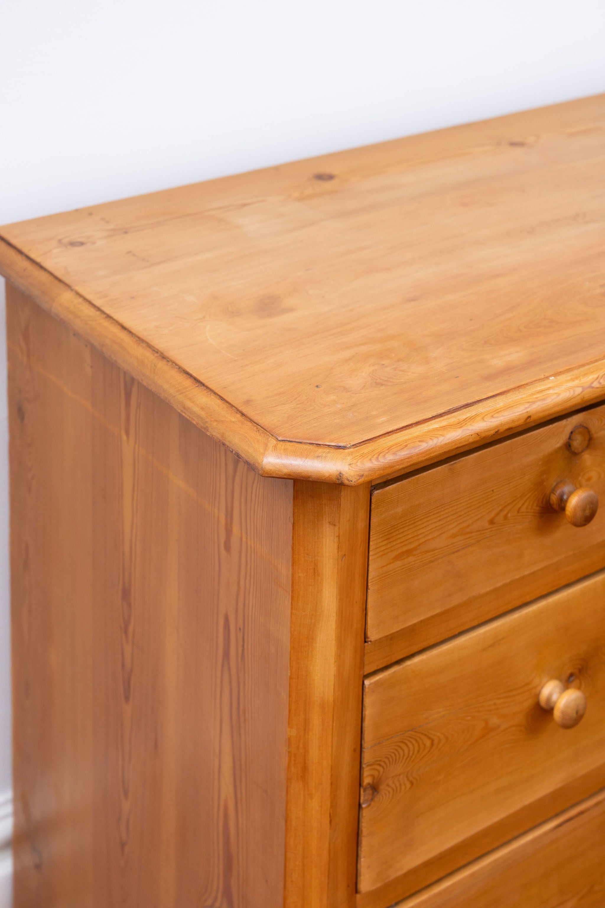 19th Century European Pine 4-Drawer Chest