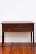 Load image into Gallery viewer, Antique Mahogany 2 Drawer Console / Server With Spade Feet

