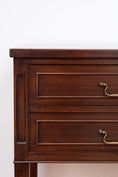 Load image into Gallery viewer, Antique Mahogany 2 Drawer Console / Server With Spade Feet
