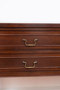 Load image into Gallery viewer, Antique Mahogany 2 Drawer Console / Server With Spade Feet
