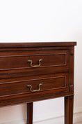Load image into Gallery viewer, Antique Mahogany 2 Drawer Console / Server With Spade Feet
