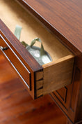 Load image into Gallery viewer, Antique Mahogany 2 Drawer Console / Server With Spade Feet
