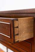Load image into Gallery viewer, Antique Mahogany 2 Drawer Console / Server With Spade Feet
