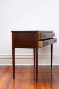 Load image into Gallery viewer, Antique Mahogany 2 Drawer Console / Server With Spade Feet
