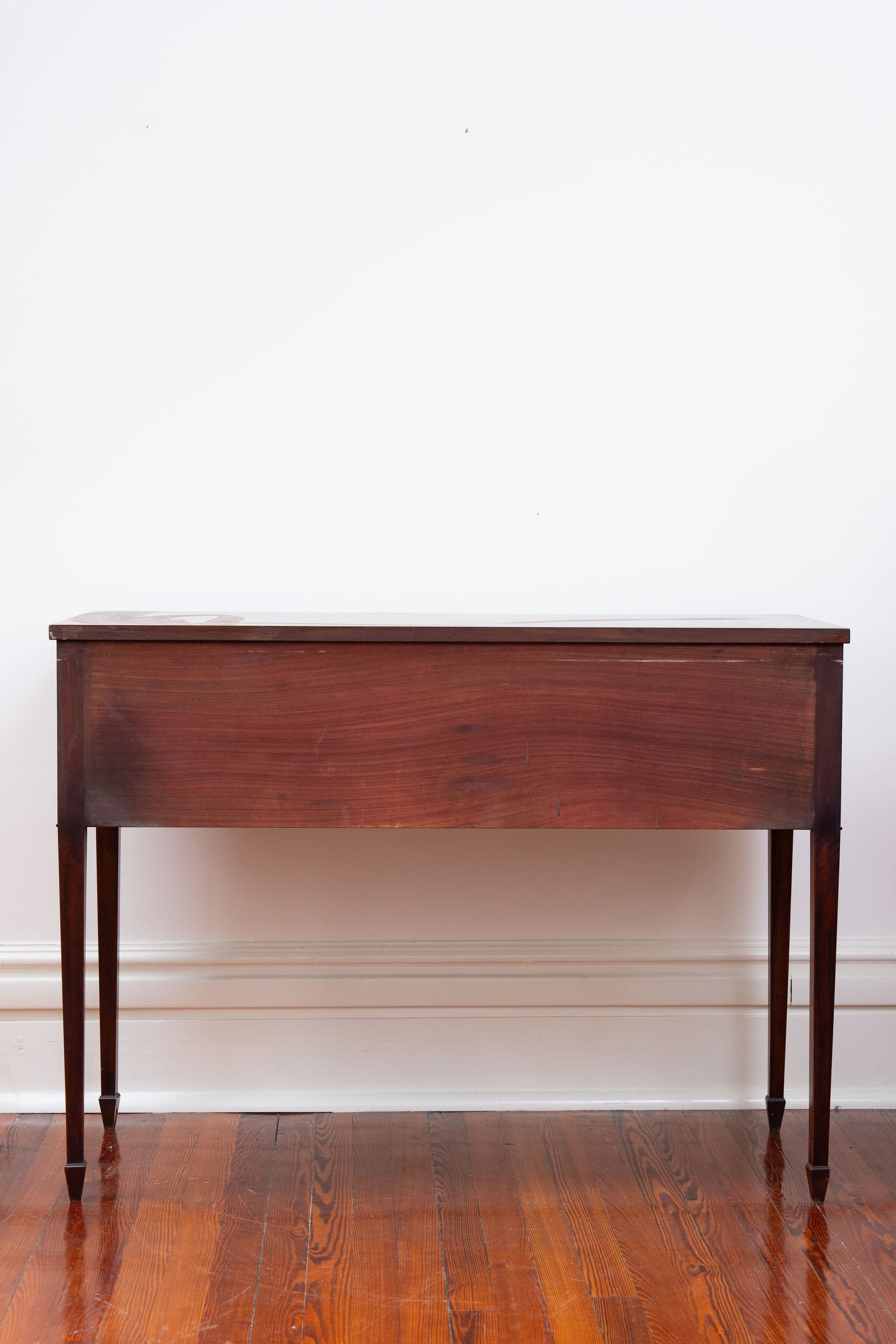 Antique Mahogany 2 Drawer Console / Server With Spade Feet