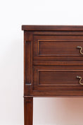 Load image into Gallery viewer, Antique Mahogany 2 Drawer Console / Server With Spade Feet
