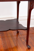 Load image into Gallery viewer, Carved Mahogany 2-Tier Side Table
