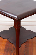 Load image into Gallery viewer, Carved Mahogany 2-Tier Side Table
