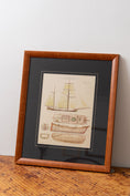 Load image into Gallery viewer, Vintage Boat Prints With Navy Mats (PAIR)

