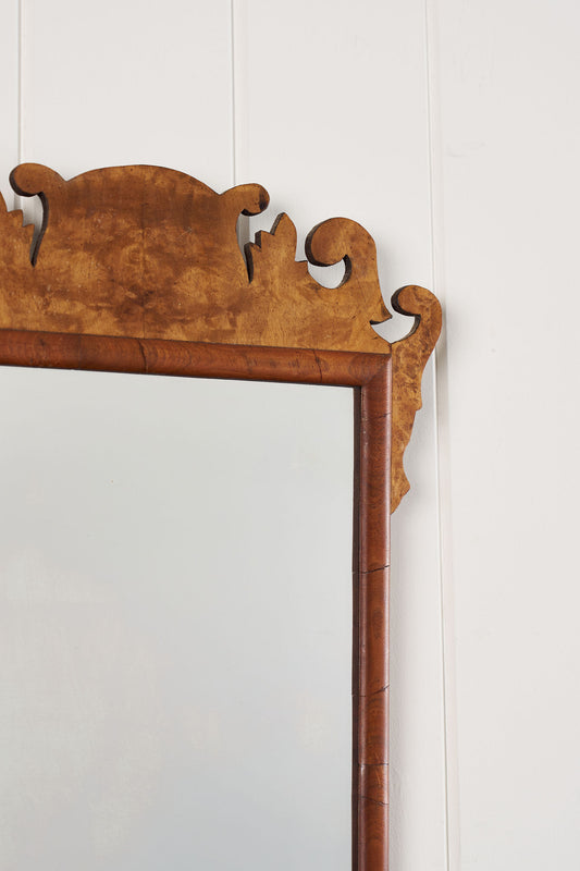 19th Century Burl Chippendale Mirror