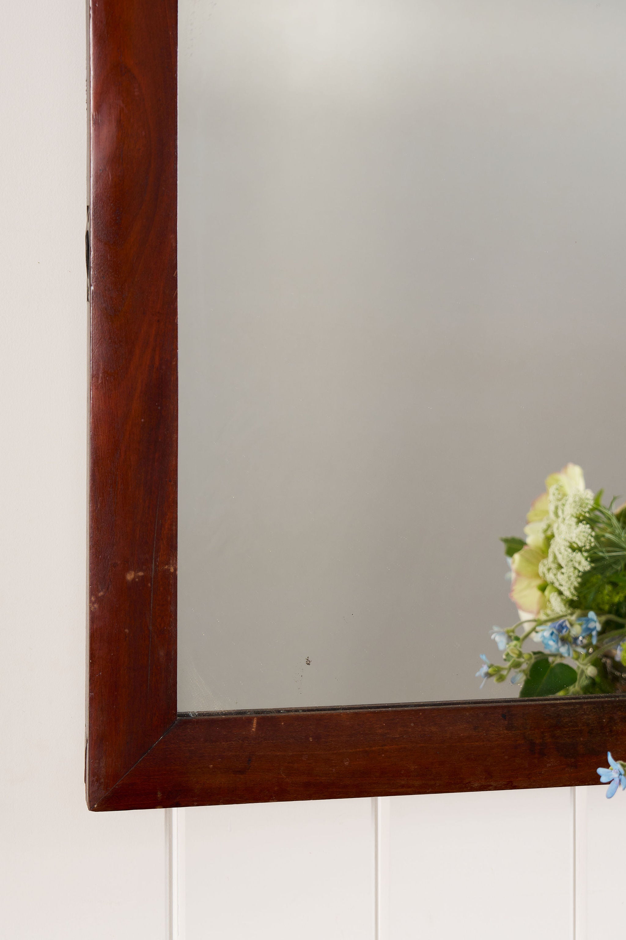 Vintage Arched Wooden Mirror