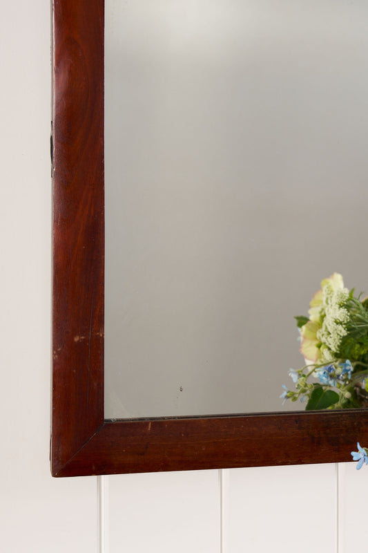 Vintage Arched Wooden Mirror