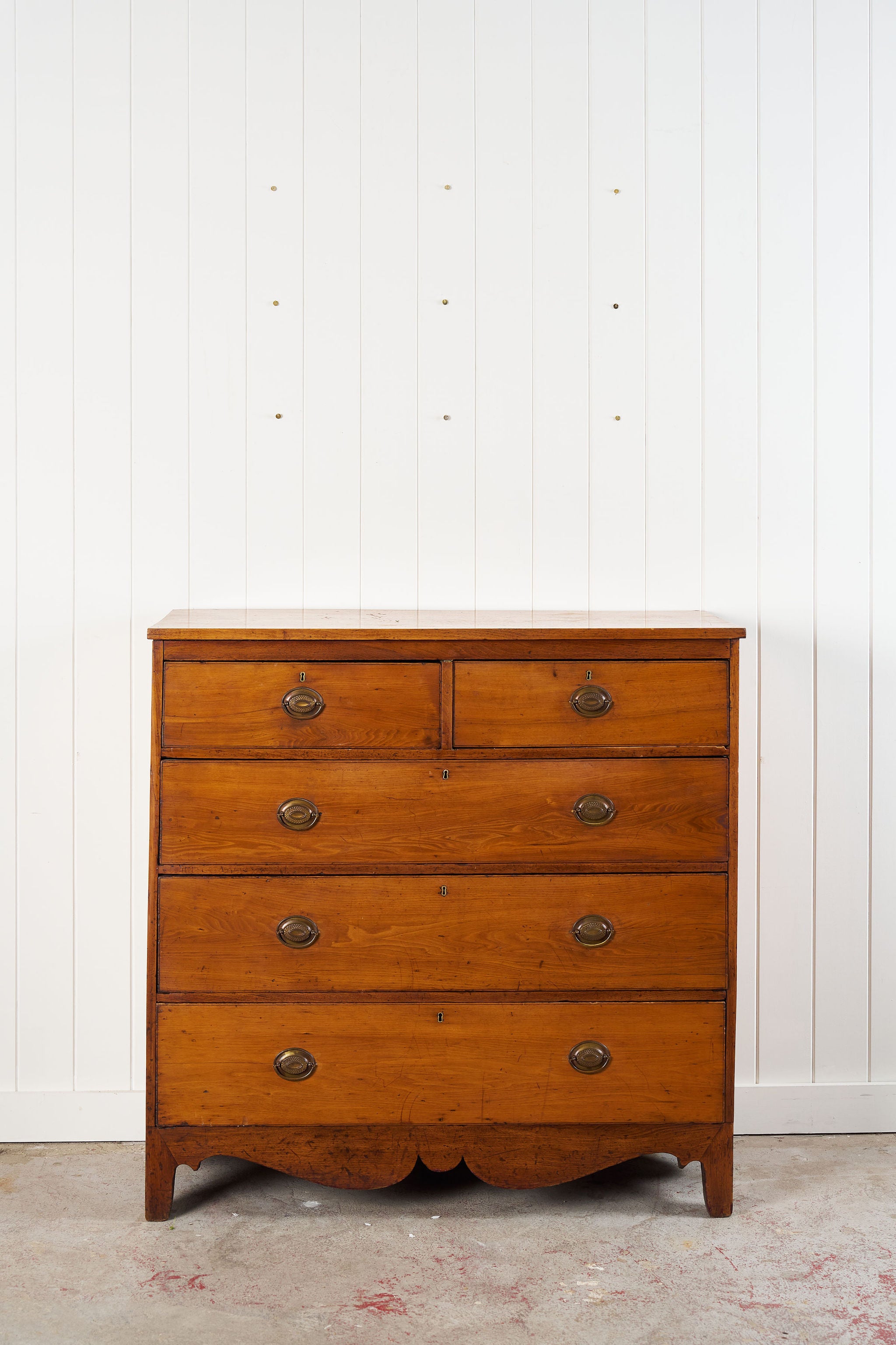 19th Century Federal Chest with Scallop Apron