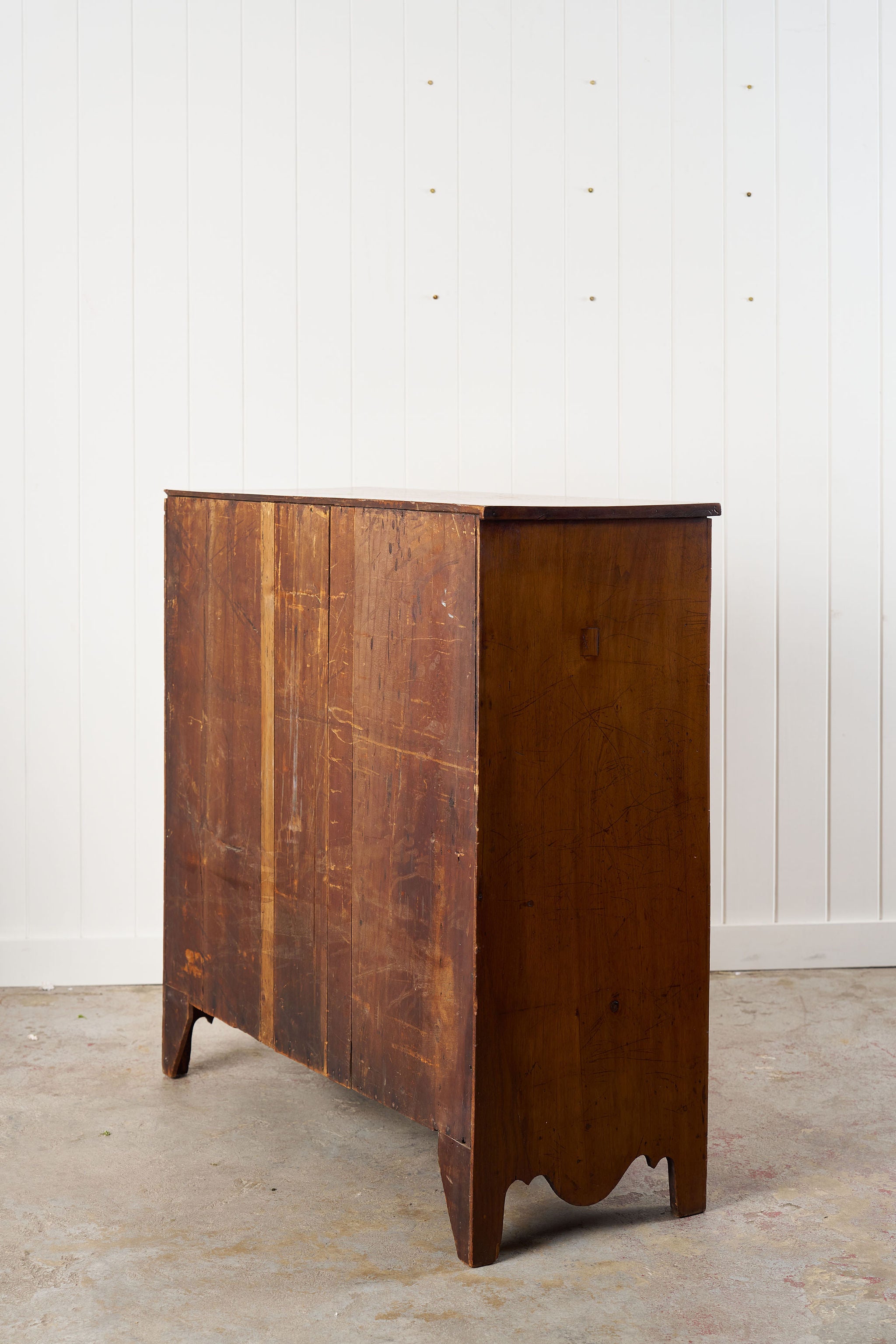 19th Century Federal Chest with Scallop Apron