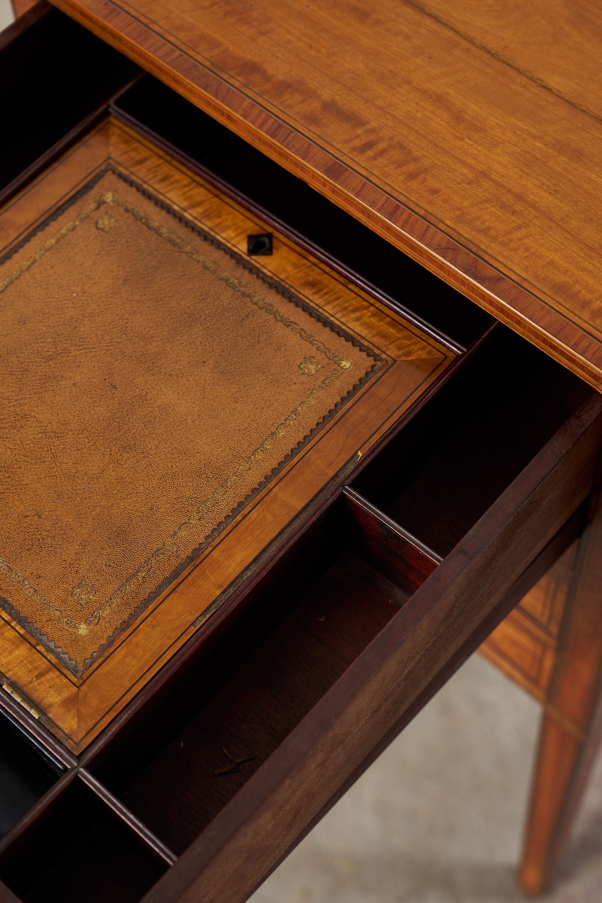 Early 19th Century Mahogany Inlaid Writing Cabinet