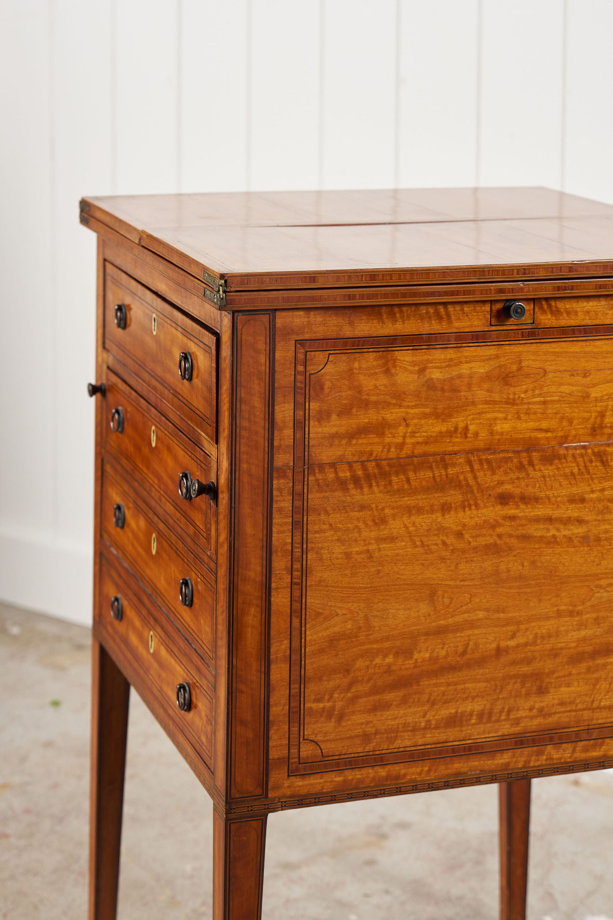 Early 19th Century Mahogany Inlaid Writing Cabinet