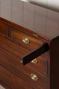 Load image into Gallery viewer, Antique English Mahogany 2 Over 3 Bachelor's Chest with Flip Top
