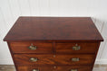 Load image into Gallery viewer, 19th Century 2 Over 3 Mahogany Chest With Scalloped Apron and Bone Key Holes
