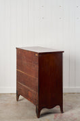 Load image into Gallery viewer, 19th Century 2 Over 3 Mahogany Chest With Scalloped Apron and Bone Key Holes
