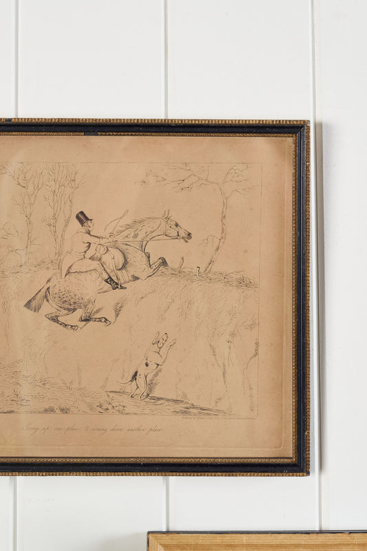 PAIR Antique English Horse Prints