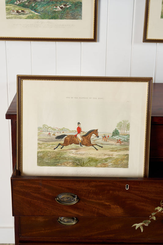 English Hunt Hand Colored Engraving | Published in 1851 as part of the ‘One of the Flowers of our Hunt’ Series