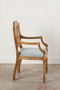 Load image into Gallery viewer, Anglo-Indian Teak Bone Inlay Chippendale Armchair
