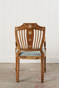 Load image into Gallery viewer, Anglo-Indian Teak Bone Inlay Chippendale Armchair
