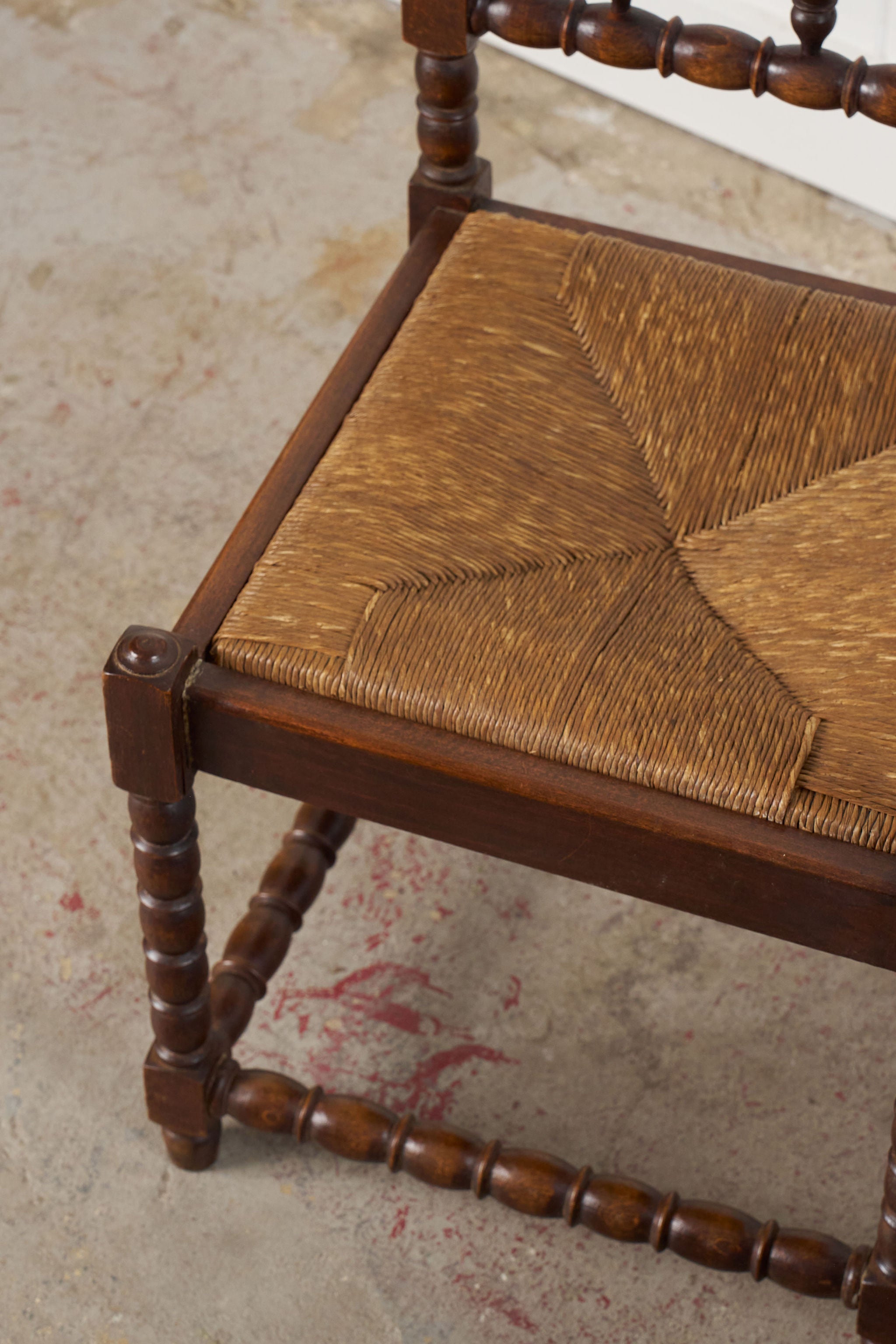PAIR English Bobbin Corner Chairs (c. 1900)