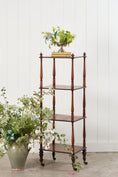 Load image into Gallery viewer, 19th Century Rosewood Whatnot with Finials on Castors
