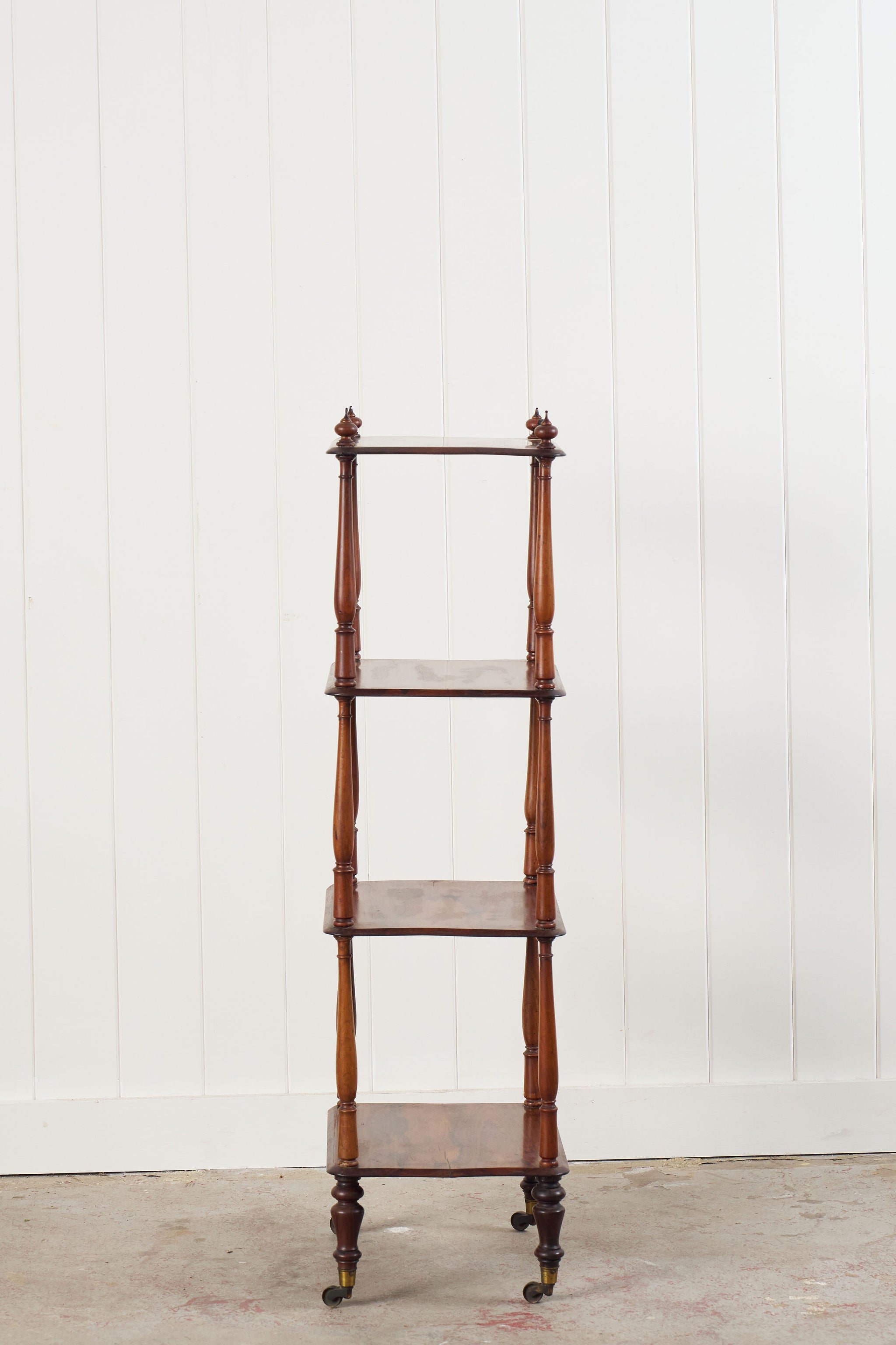 19th Century Rosewood Whatnot with Finials on Castors